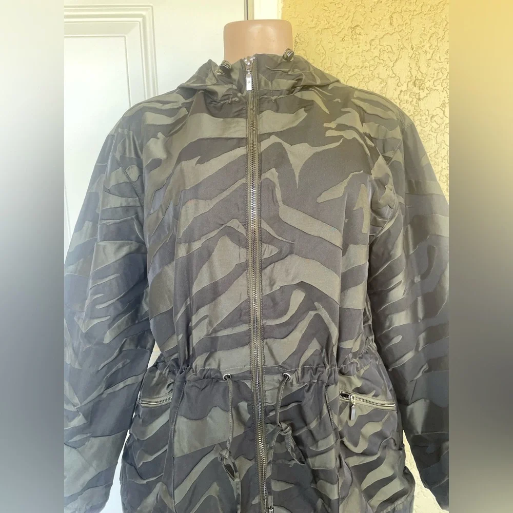 Chico's Black and Gray Utility Jacket